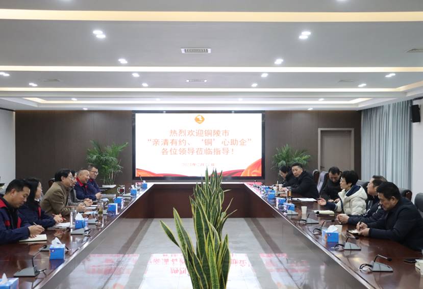楊文萍到公司開展“親清有約、‘銅’心助企”走訪調研