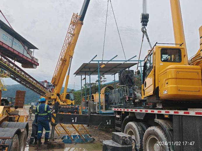 厄瓜多爾分公司完成米拉多銅礦廢石輸送系統(tǒng)延長安裝任務(wù) 厄瓜多爾分公司完成米拉多銅礦廢石輸送系統(tǒng)延長安裝任務(wù)